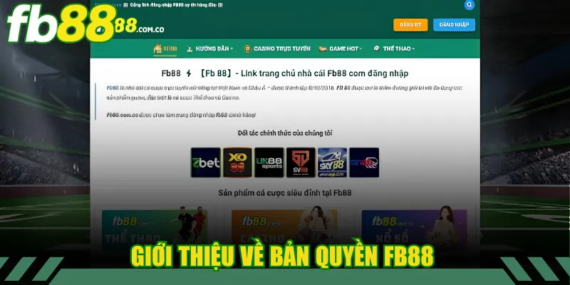Giới thiệu về bản quyền FB88