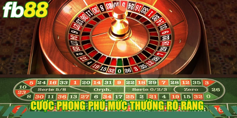 Hệ thống cược phong phú mức thưởng rõ ràng