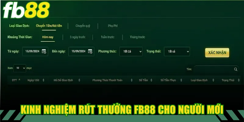 Kinh nghiệm rút thưởng FB88 cho người mới
